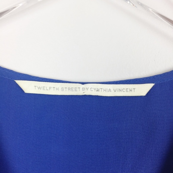 Twelfth Street by Cynthia Vincent Royal Blue Midi Dress. Size 0, EUC - Picture 4 of 6